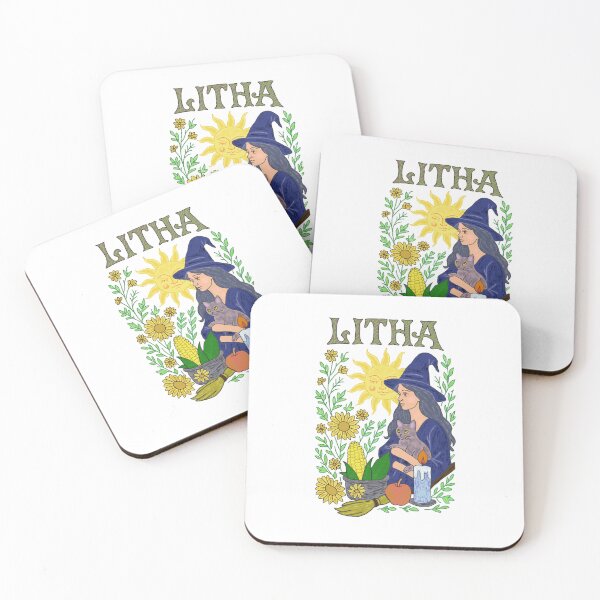 Item preview, Wheel of the Year: Litha with Witch and Cat designed and sold by KikiWitch123.