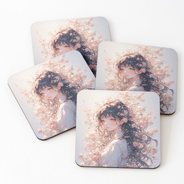 Item preview, "Spring Ember – Anime Girl with Golden Eyes" designed and sold by NegarTv Designs.