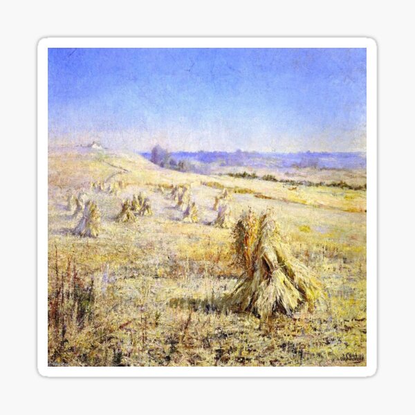 Item preview, Sunlit Fields - Harvest Field - Inspired by Jane Sutherland c. 1890// Public Domain designed and sold by Vernissage-dart.