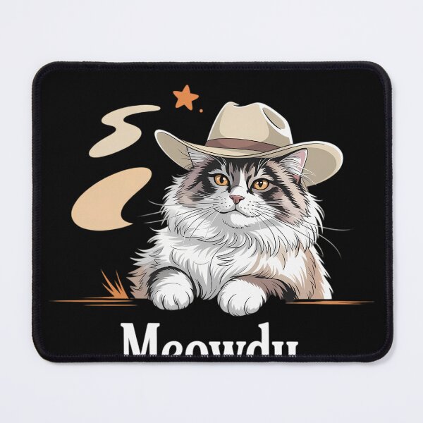 Item preview, Meowdy Cat Wearing a Cowboy Hat designed and sold by DoorwayThreads.