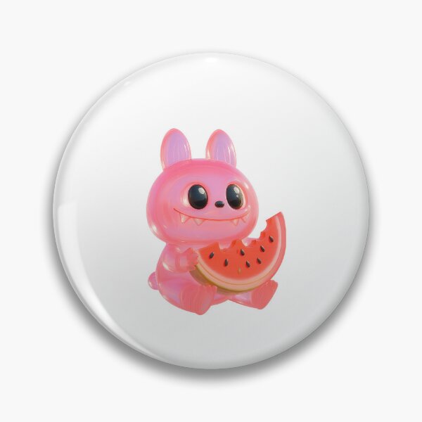 Item preview, Glittery Transparent Purple Labubu Monster  with wattermelon – Cute Fantasy Creature Design designed and sold by Ramona-Gliga.