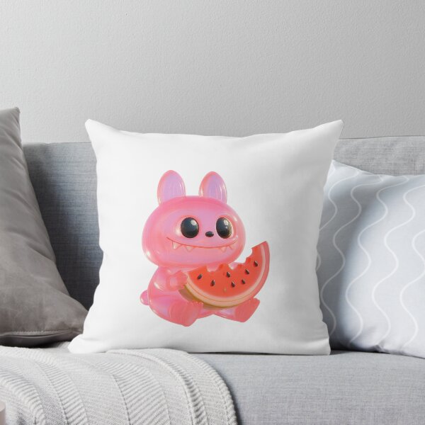 Item preview, Glittery Transparent Purple Labubu Monster  with wattermelon – Cute Fantasy Creature Design designed and sold by Ramona-Gliga.