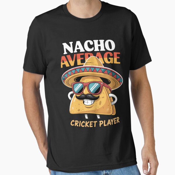 Vista previa del artículo con la obra «Nacho Average JUGADOR DE CRICKET Divertido CRICKET», diseñado y vendido por WalshDrawnLaugh.