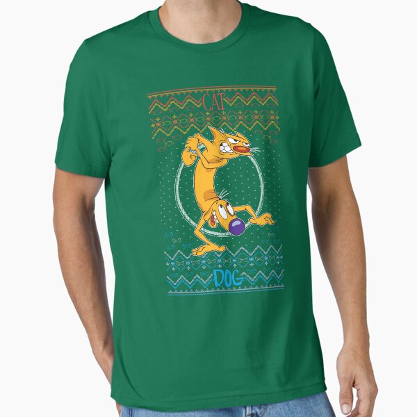 Item preview, CatDog Christmas Ugly Sweater designed and sold by FifthSun.