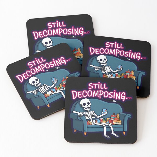 Item preview, Still Decomposing – Funny Lazy Skeleton Design designed and sold by Obsi-dian Bones.