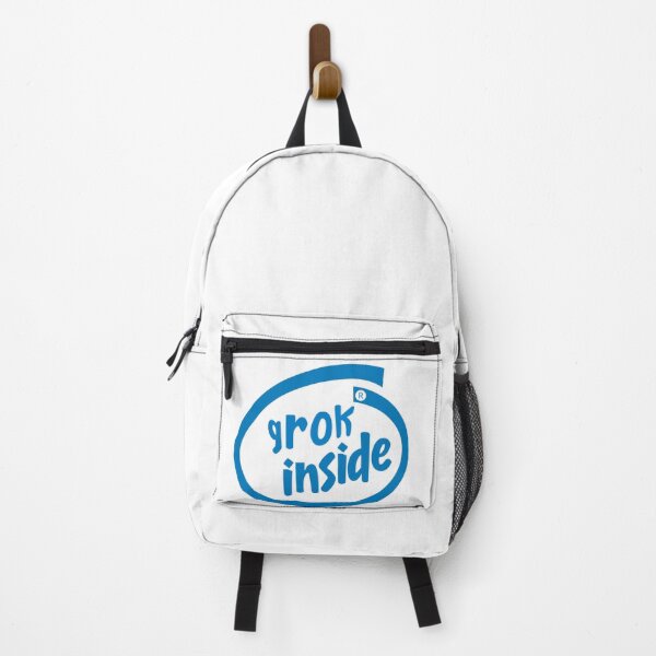 Item preview, "Grok Inside" Tesla Sticker - AI-Powered Parody Decal (Blue) designed and sold by Philosophy Factory.