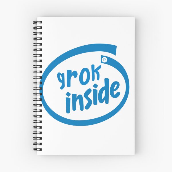 Item preview, "Grok Inside" Tesla Sticker - AI-Powered Parody Decal (Blue) designed and sold by Philosophy Factory.