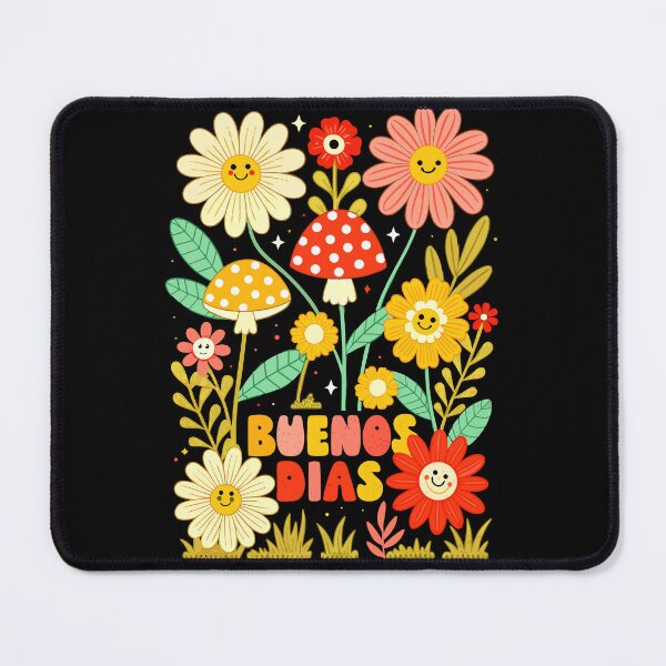 Item preview, Cute Floral Art with “Buenos Días” Greeting designed and sold by VikArtStudio.