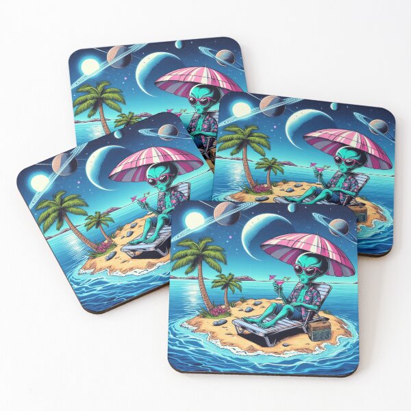 Item preview, Alien at summer holiday designed and sold by Dogandesighn.