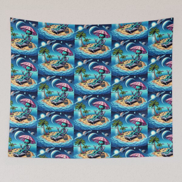 Item preview, Alien at summer holiday designed and sold by Dogandesighn.