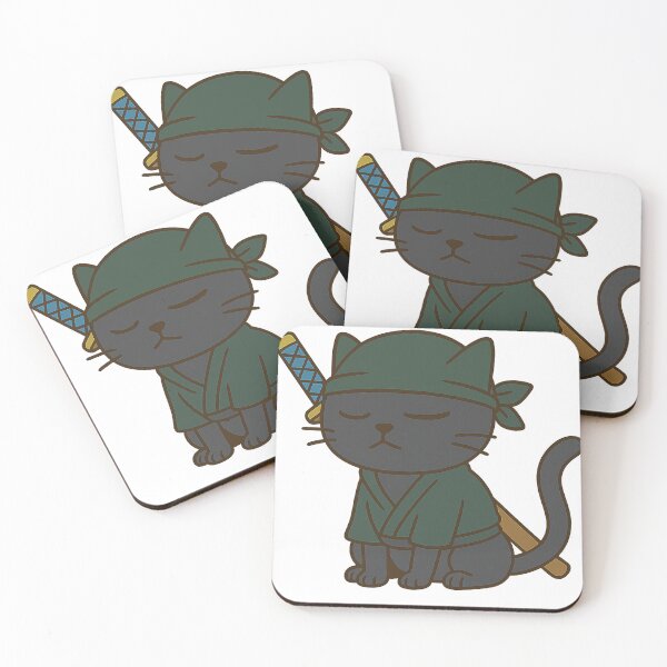 Item preview, Three-Sword Anime Warrior with Green Bandana – Samurai-Inspired Art designed and sold by oneskyoneland.