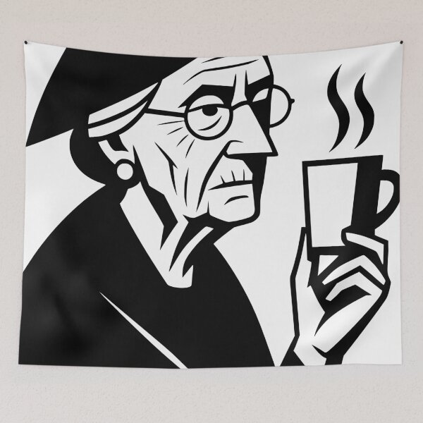 Item preview, Judgy Grandma Holding a Glass designed and sold by quibrak.