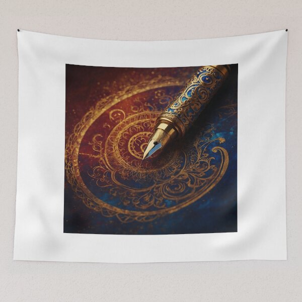Item preview, The Golden Ink Mandala – Royal Heritage Pen Art from Hindustan designed and sold by HindustanInk.