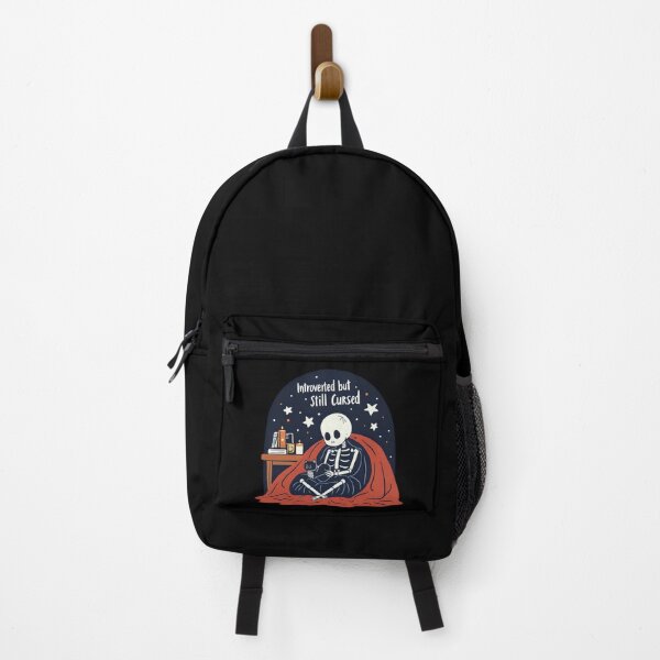 Item preview, Introverted but Still Cursed – Cute Gothic Skeleton Design designed and sold by Obsi-dian Bones.