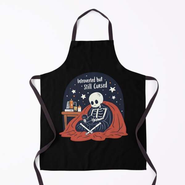 Item preview, Introverted but Still Cursed – Cute Gothic Skeleton Design designed and sold by Obsi-dian Bones.