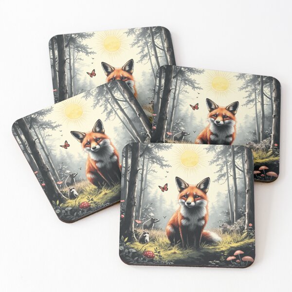 Item preview, Fox in a clearing designed and sold by MADandSANE-MArt.