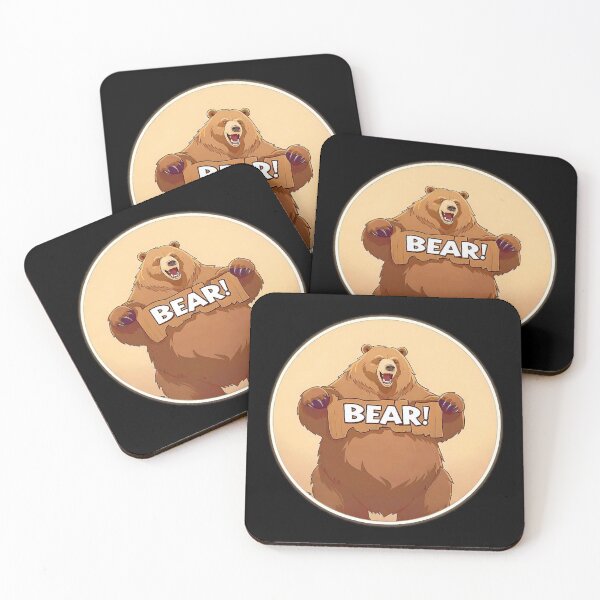 Item preview, Image 1/6 of a fantasy bear with the large phrase "BEAR!" in the center inside a circle. designed and sold by Giulivo Store Graphic.