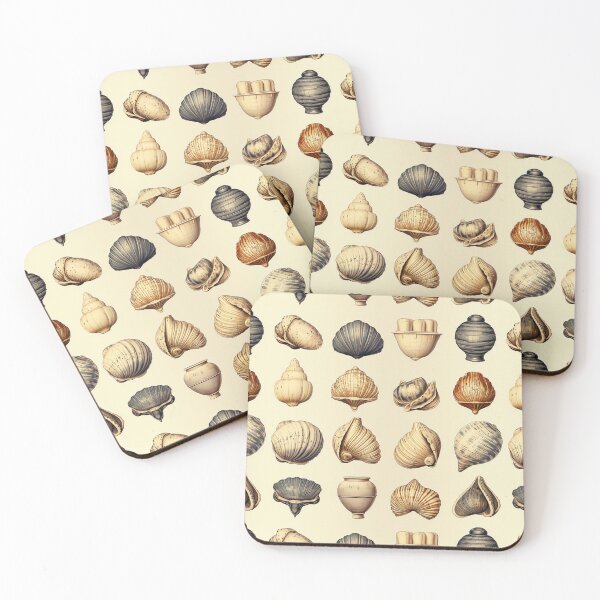 Item preview, Vintage Old Fashioned Abstract Style Sea Shell Illustration Print designed and sold by FoxTreeDesign.
