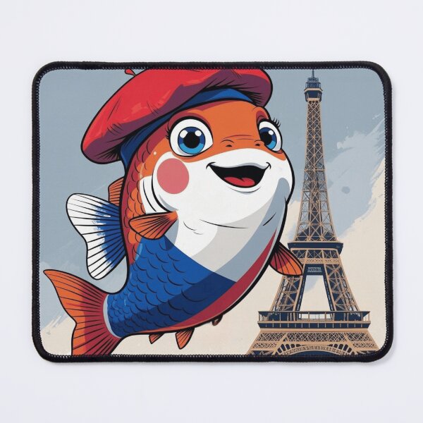 Item preview, Joyful French Fish – Paris Celebration with Eiffel Towe designed and sold by DariaCraft.