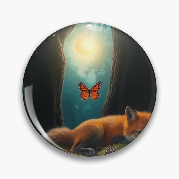 Item preview, Young fox in the moonlight designed and sold by MADandSANE-MArt.