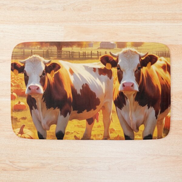 Item preview, Hereford Cows At A Pumpkin Patch At Sunset designed and sold by TheAnimalZ00.