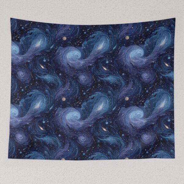 Item preview, Swirling Galaxy Starry Night Seamless Pattern designed and sold by ML-Media.