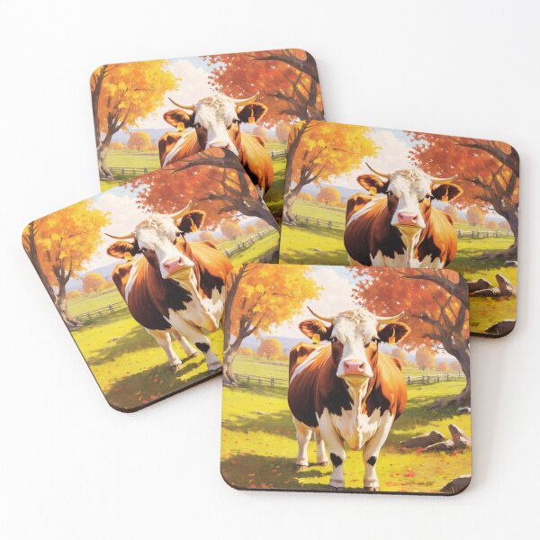Item preview, Hereford Cow Autumn Portrait designed and sold by TheAnimalZ00.