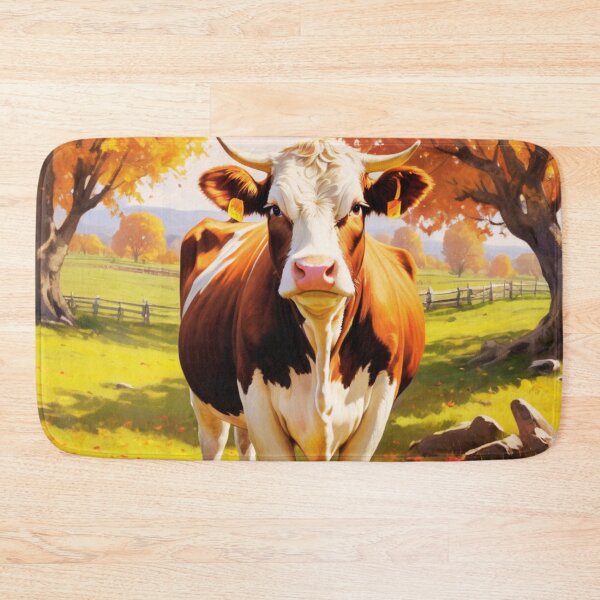 Item preview, Hereford Cow Autumn Portrait designed and sold by TheAnimalZ00.
