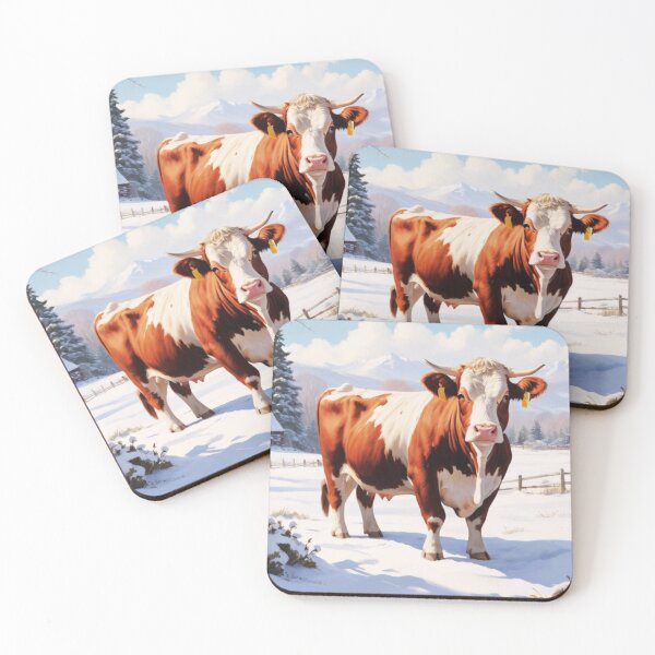 Item preview, Hereford Cow Winter Portrait designed and sold by TheAnimalZ00.