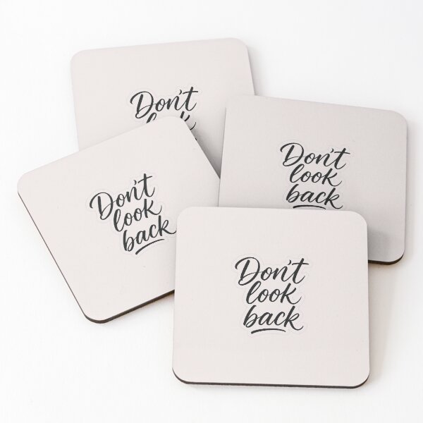 Item preview, Don't Look Back — Minimalist Motivational Typography Print designed and sold by MugLifeCo.