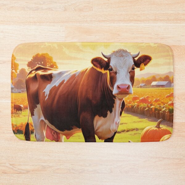 Item preview, Hereford Cow With Pumpkins designed and sold by TheAnimalZ00.