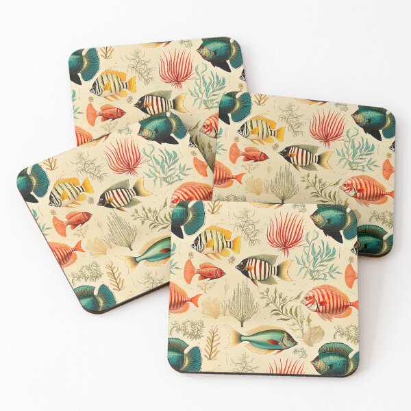 Item preview, Vintage Old Fashioned Nautical Style Fish Illustration Print designed and sold by FoxTreeDesign.