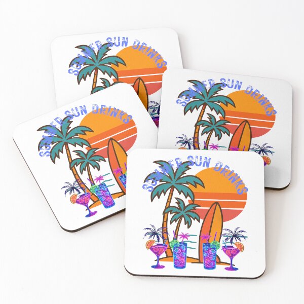 Item preview, Summer Sun Drinks – Neon Tropical Vibes designed and sold by Azazel77.