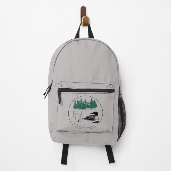 Item preview, Trout Lake Northern NY 13652 Loon pine trees logo designed and sold by CreativeCurious.