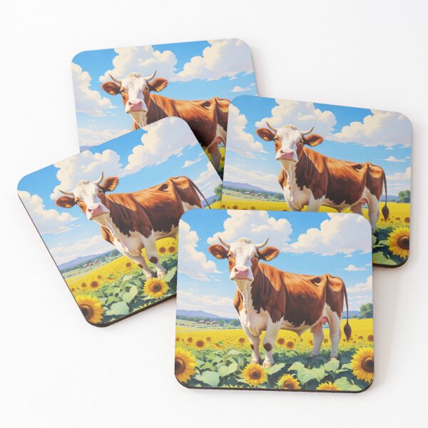 Item preview, Hereford Cow In A Sunny Sunflower Field designed and sold by TheAnimalZ00.