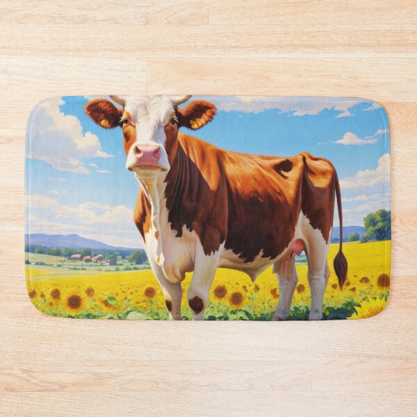 Item preview, Hereford Cow In A Sunny Sunflower Field designed and sold by TheAnimalZ00.