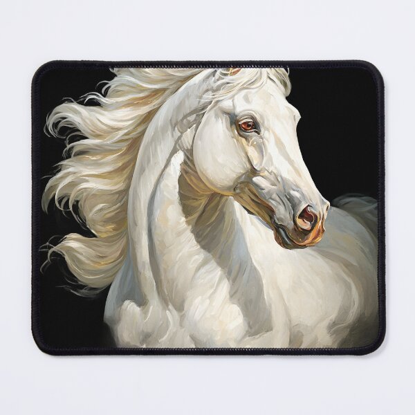 Item preview, white horse designed and sold by Momartsimo.