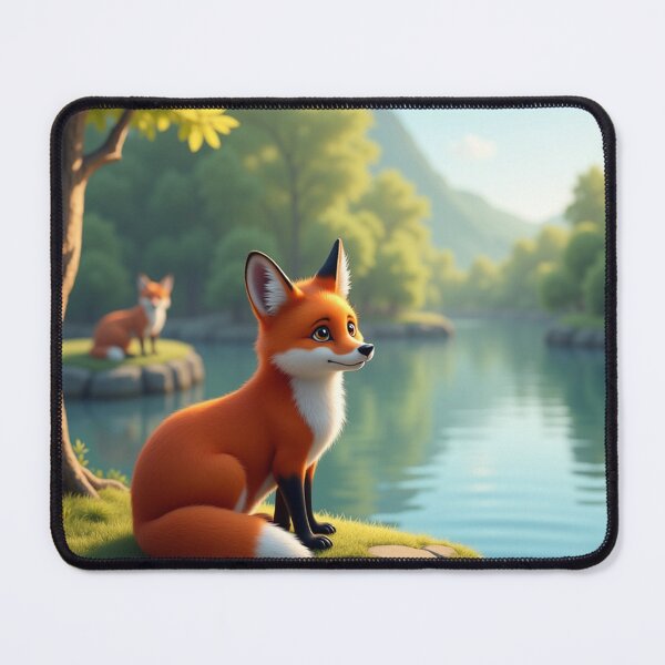 Item preview, Young fox and a day at the river designed and sold by MADandSANE-MArt.