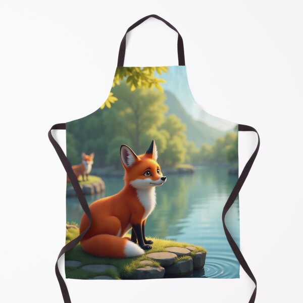 Item preview, Young fox and a day at the river designed and sold by MADandSANE-MArt.