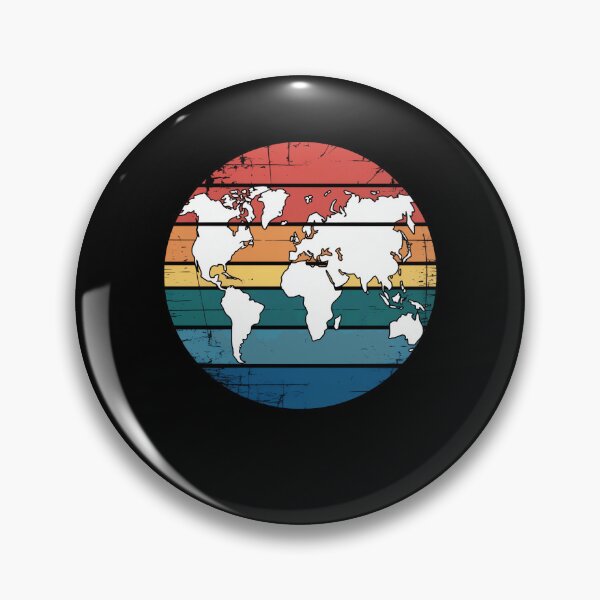 Item preview, Colorful Retro Map Of Earth designed and sold by MooonTees.