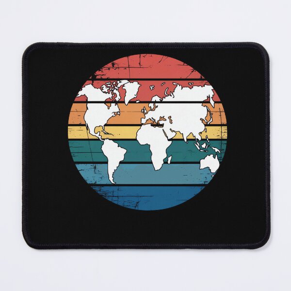 Item preview, Colorful Retro Map Of Earth designed and sold by MooonTees.