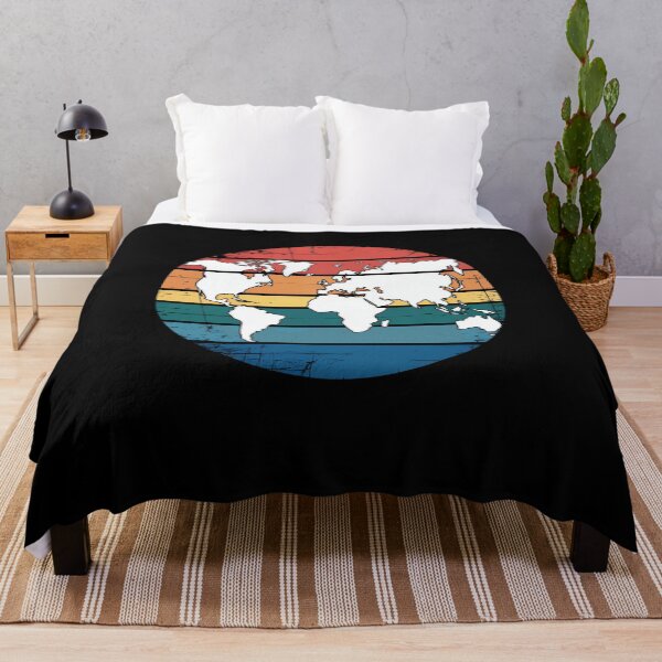 Item preview, Colorful Retro Map Of Earth designed and sold by MooonTees.