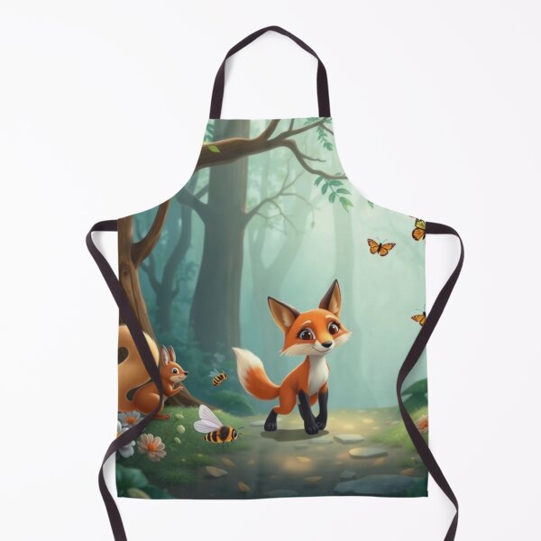 Item preview, Young fox and the butterflies designed and sold by MADandSANE-MArt.