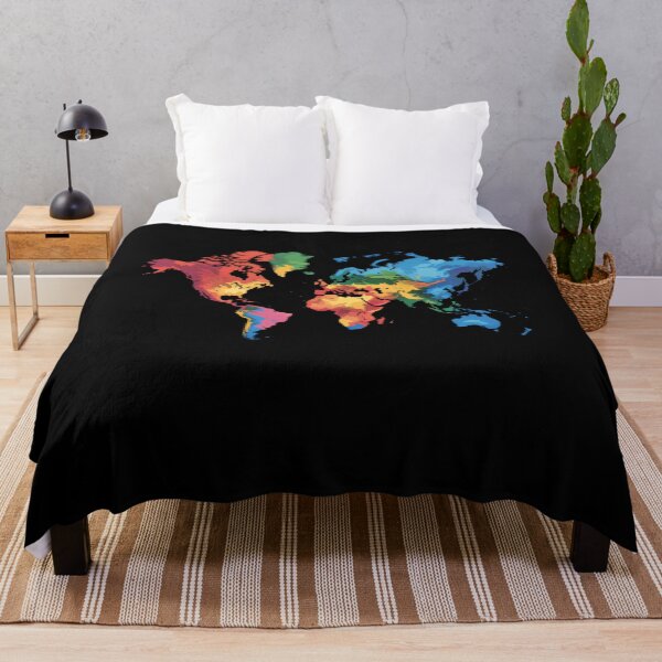 Item preview, Colorful Map Of Earth designed and sold by MooonTees.