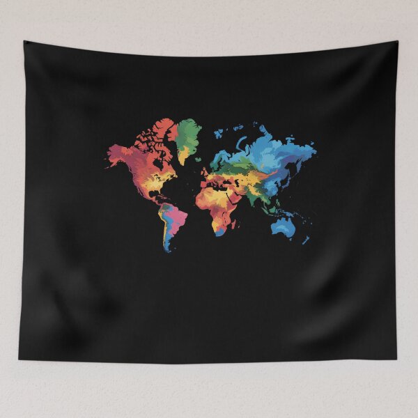 Item preview, Colorful Map Of Earth designed and sold by MooonTees.