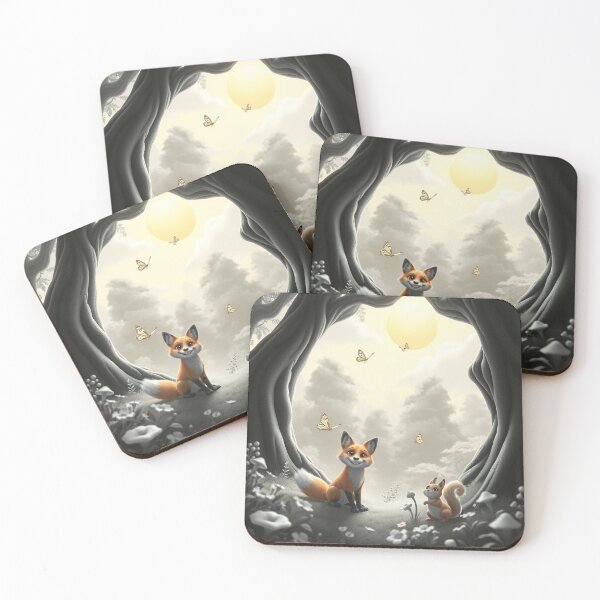 Item preview, Young fox and a squirrel designed and sold by MADandSANE-MArt.
