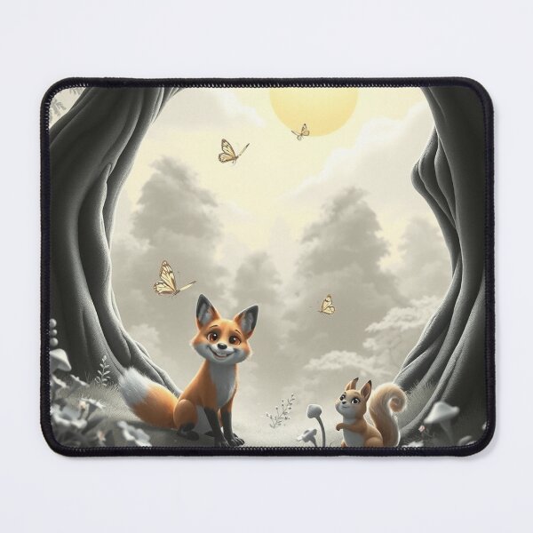 Item preview, Young fox and a squirrel designed and sold by MADandSANE-MArt.