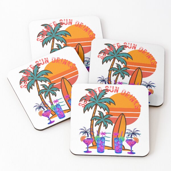 Item preview, Summer Sun Drinks – Neon Tropical Vibes designed and sold by Azazel77.