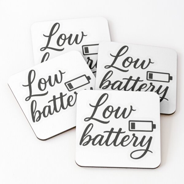 Item preview, Low Battery – Minimalist Tech Sticker designed and sold by MugLifeCo.
