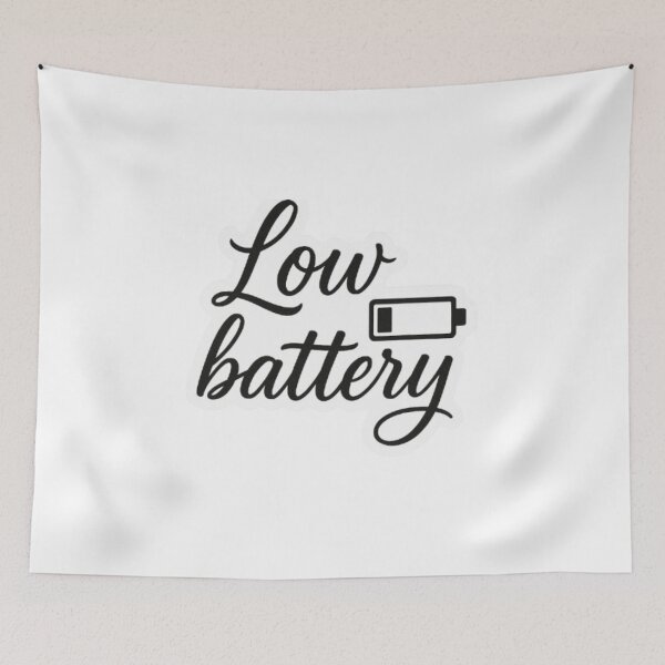 Item preview, Low Battery – Minimalist Tech Sticker designed and sold by MugLifeCo.